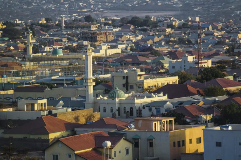 Aerial view to Hargeisa, biggest city of Somaliland Somalia