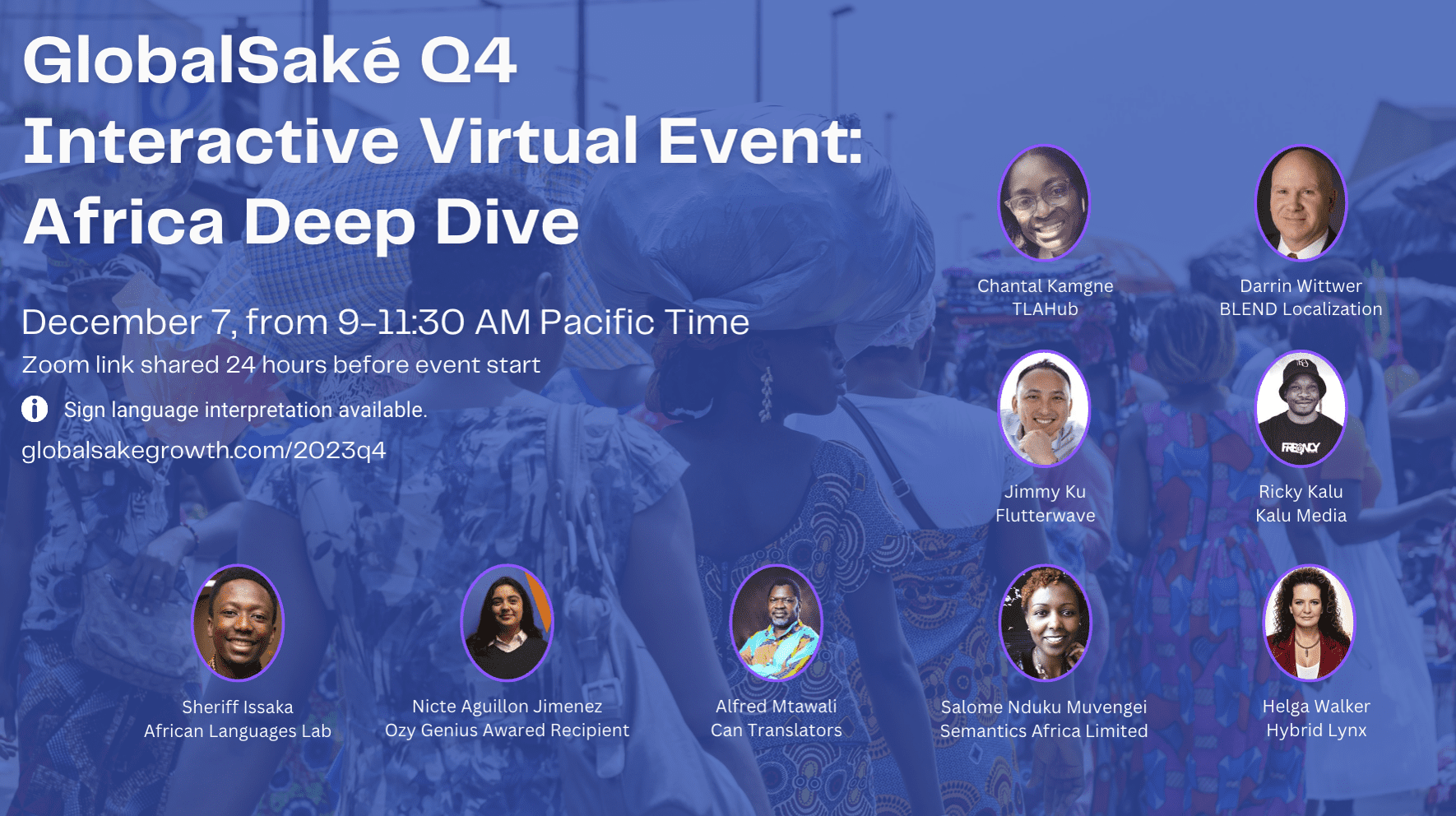 Join BLEND at GlobalSaké Africa Deep Dive Dec. 7